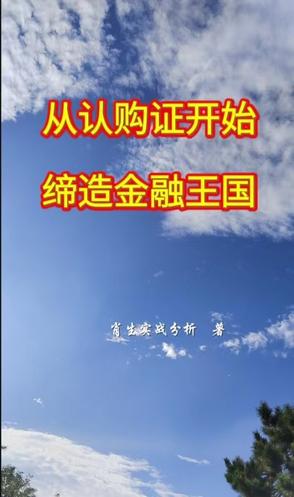 从认购证开始缔造金融王国 By{author}